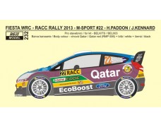 Decal – Ford Fiesta WRC - RACC Catalunya rallye 2013 # 22 Paddon / Kennard